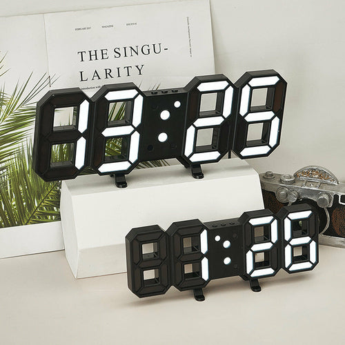 3D LED Digital Wall Clock Remote Control Electronic