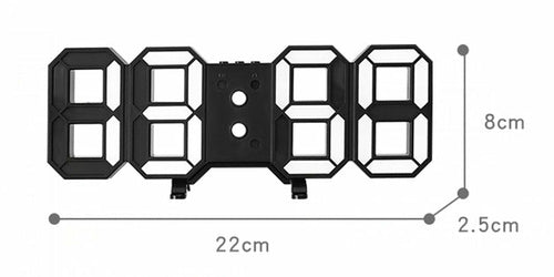 3D LED Digital Wall Clock Remote Control Electronic