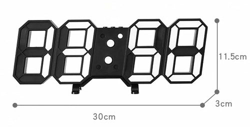 3D LED Digital Wall Clock Remote Control Electronic