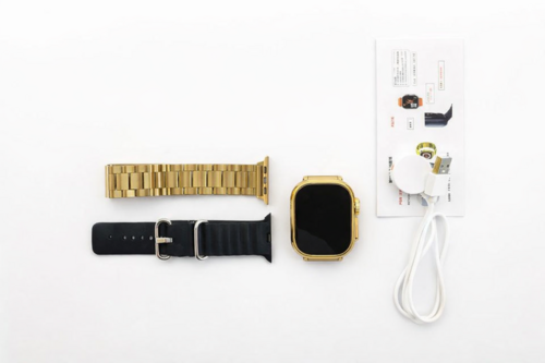 Gold Smart Watch with Dual Strap Set